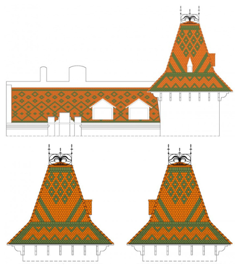 połać dachowa wieży i dachu