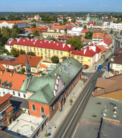 widok na plac podczas remontu