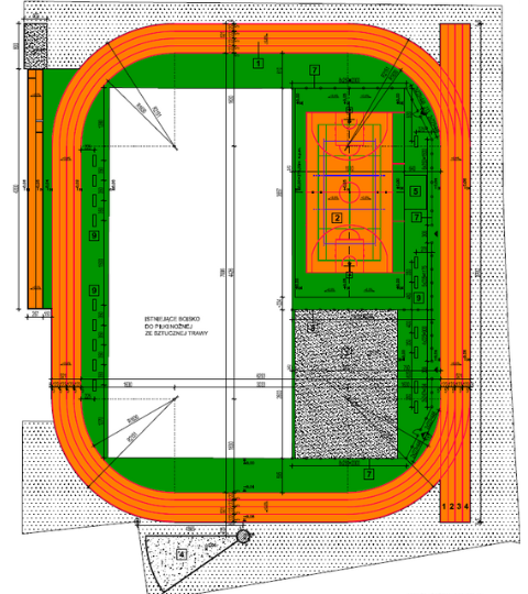 rzut kompleksu sportowego