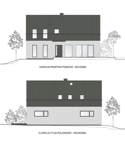 projekt elewacji bocznych