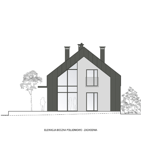 projekt elewacji szczytowej